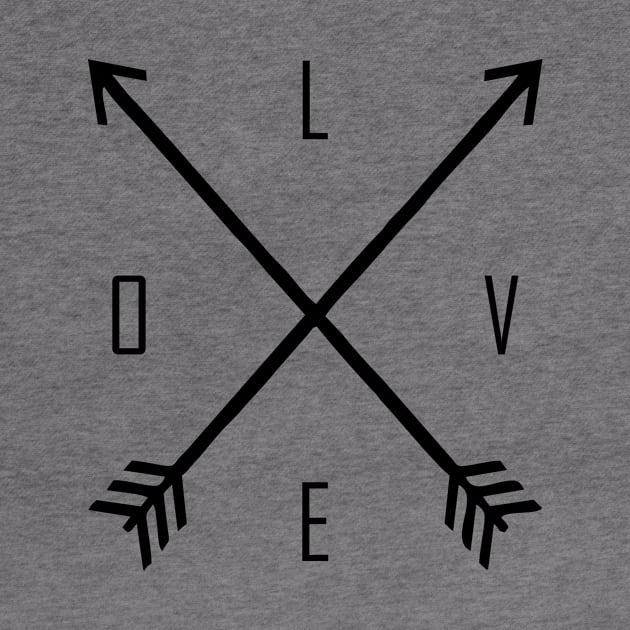 love arrow black by Typography Dose